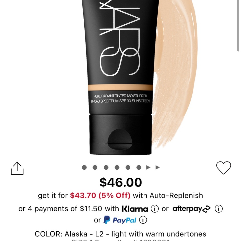 Nars radiant tinted moisturizer